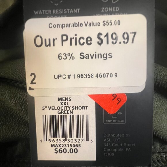 VRST Men's Relaxed Fit Running Shorts, CC XX-Large Green Lightweight & Breathabl - Picture 7 of 9